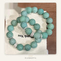 Amazonite Bracelet 15mm — Silver-Tone Spacers