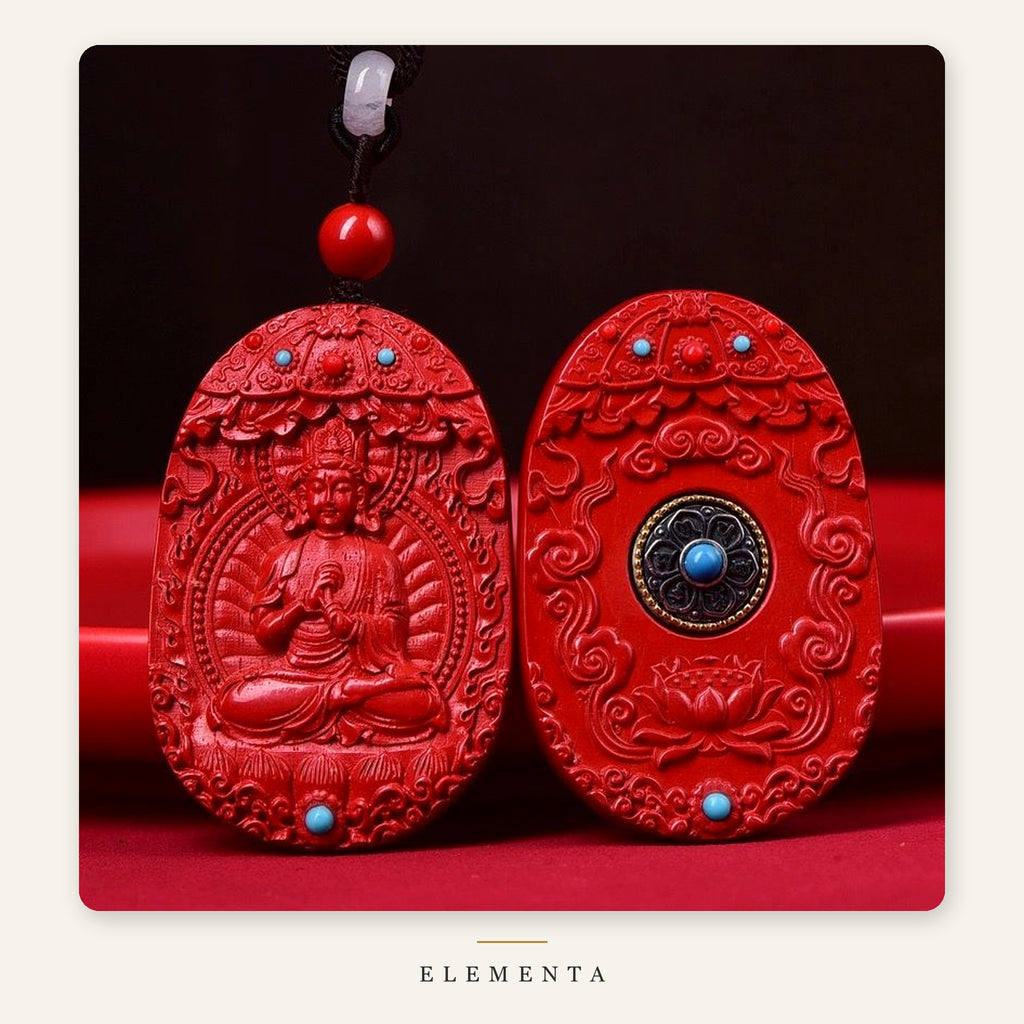 Cinnabar Zodiac Guardian Pendant — Choose Your Birth Buddha