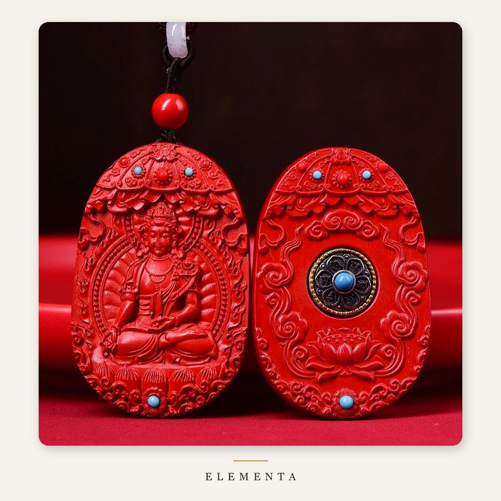 Cinnabar Zodiac Guardian Pendant — Choose Your Birth Buddha