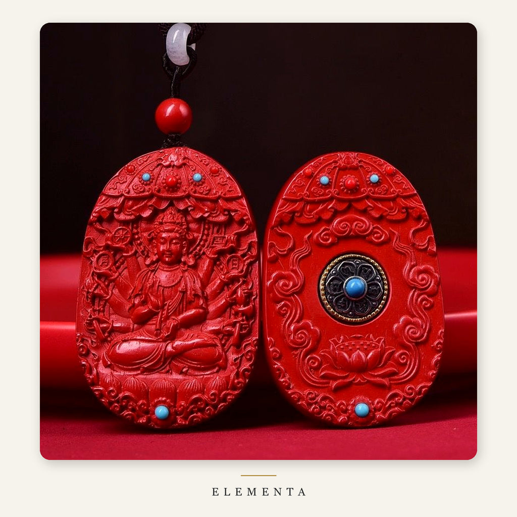 Cinnabar Zodiac Guardian Pendant — Choose Your Birth Buddha