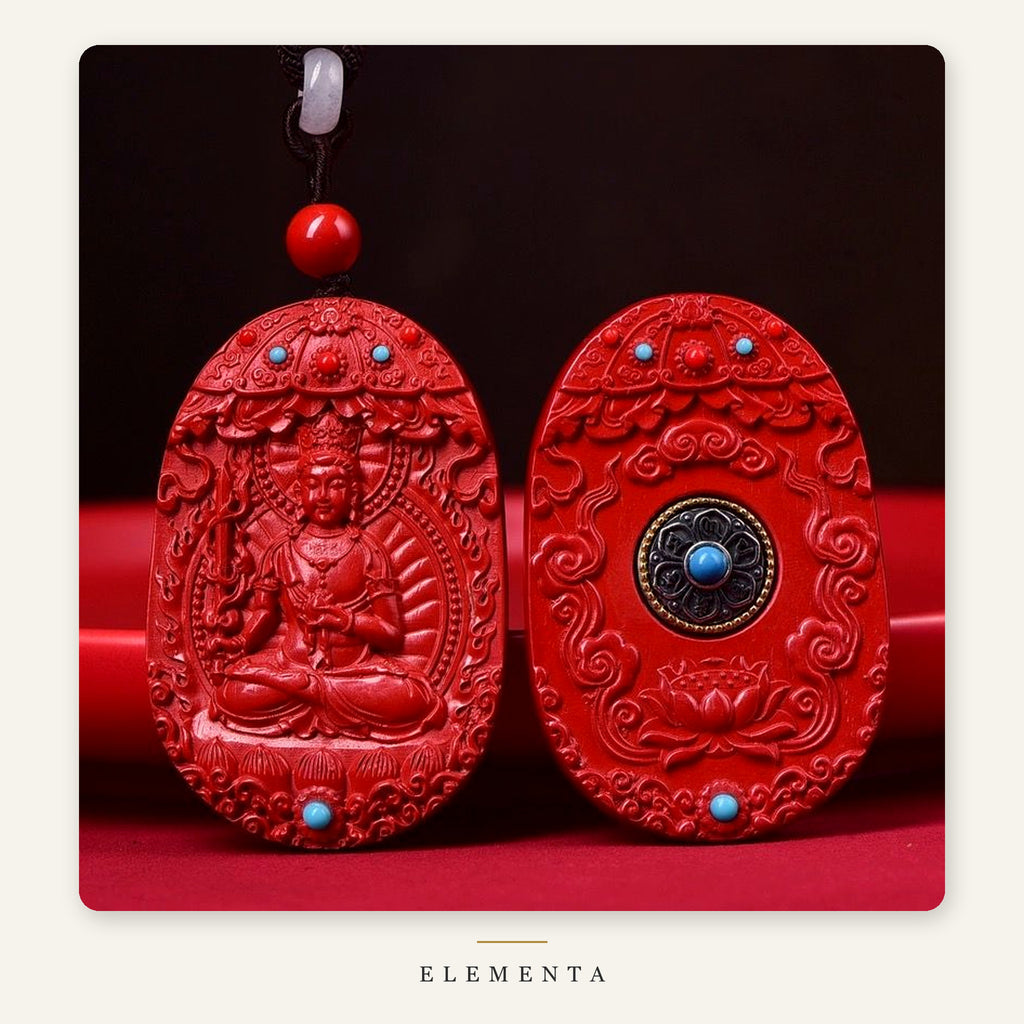 Cinnabar Zodiac Guardian Pendant — Choose Your Birth Buddha