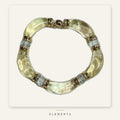 Yellow Quartz Petal Bangle — Five-Segment Bangle with Magnetic Clasp (Earth Element)